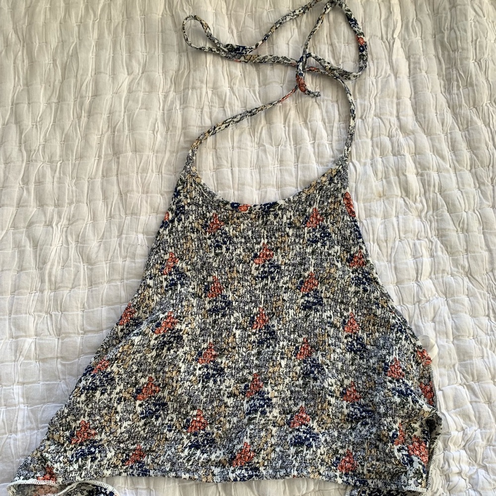 Ribbed flowered Crop top